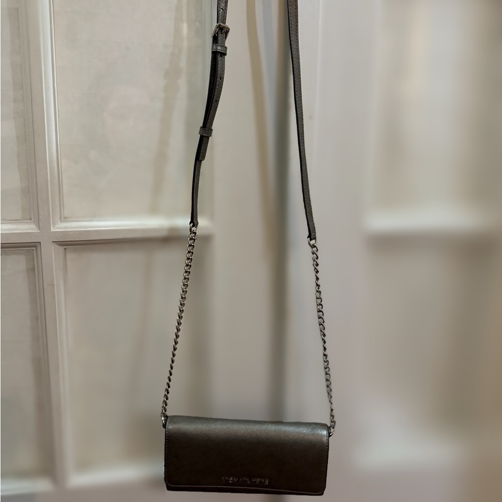 Michael Kors Metallic Gray Wristlet - Picture 4 of 6